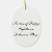 Vuurtoren van de haven van Vluchtelingen Keramisch Ornament (Achterkant)