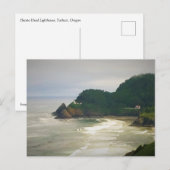 vuurtoren van de Heceta-kop, OF Briefkaart (Voorkant / Achterkant)