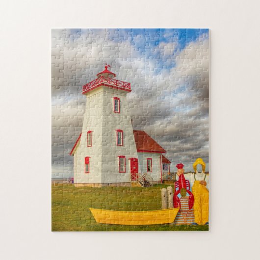 Vuurtoren van de Houteilanden Legpuzzel (Verticaal)