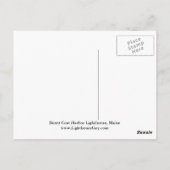 Vuurtoren van de kastanjehaven van Burnt Coat Harb Briefkaart (Achterkant)