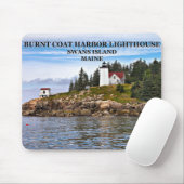 Vuurtoren van de kastanjehaven van de Burnt Coat.  Muismat (Met muis)