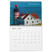 vuurtoren van de kust van Maine Kalender (Feb 2027)
