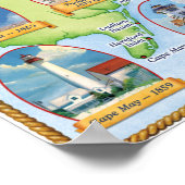 vuurtoren van de kust van New Jersey Poster (Hoek)