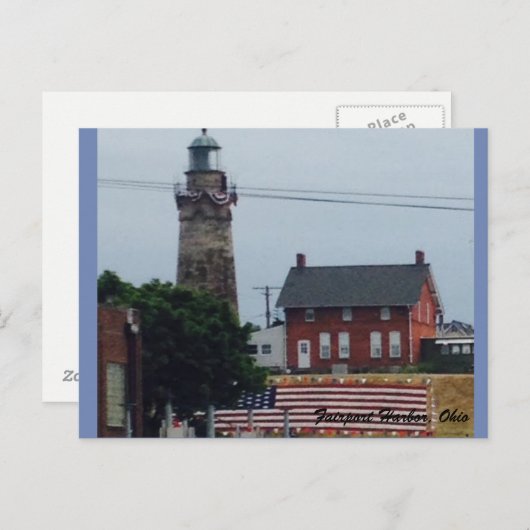 Vuurtoren van de luchthaven Harbour met Briefkaart (Voorkant / Achterkant)