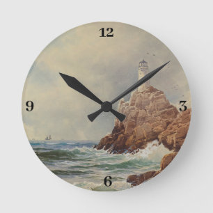 vuurtoren van de marine Alfred Thompson Bricher Ronde Klok