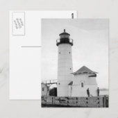 Vuurtoren van de Noord-Pier Kenosha Briefkaart (Voorkant / Achterkant)