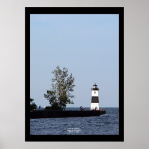 vuurtoren van de Noordpier, presque Isle, PA-Poste Poster