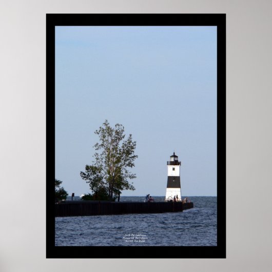vuurtoren van de Noordpier, presque Isle, PA-Poste Poster (Voorkant)