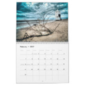 Vuurtoren van de oceaanmooie 12 maanden kalender (Feb 2027)