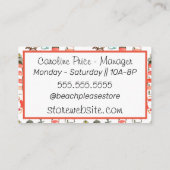 vuurtoren van de Patriottische waterverf Visitekaartje (Achterkant)