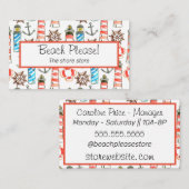 vuurtoren van de Patriottische waterverf Visitekaartje (Voorkant / Achterkant)