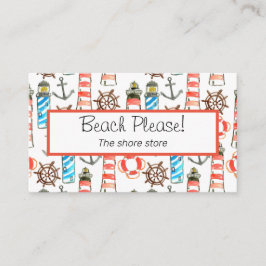 vuurtoren van de Patriottische waterverf Visitekaartje