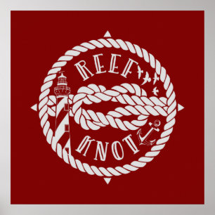 vuurtoren van de Ref knot Poster