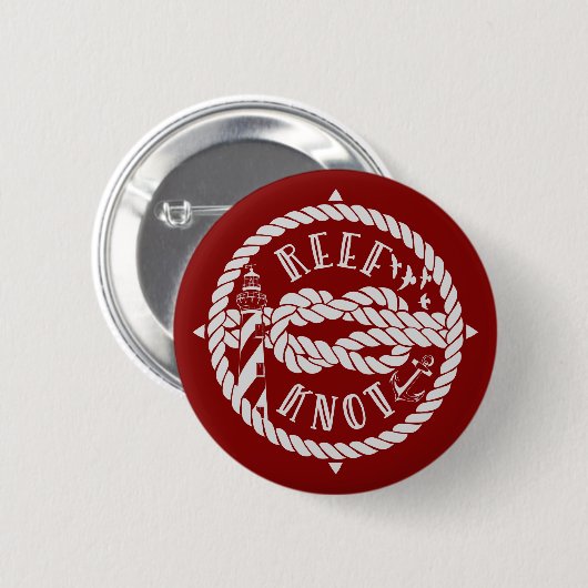 vuurtoren van de Ref knot Ronde Button 5,7 Cm (Voorkant /achterkant)