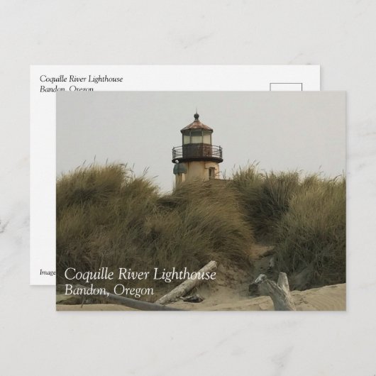 vuurtoren van de rivier de Coquille, OF Briefkaart (Voorkant / Achterkant)