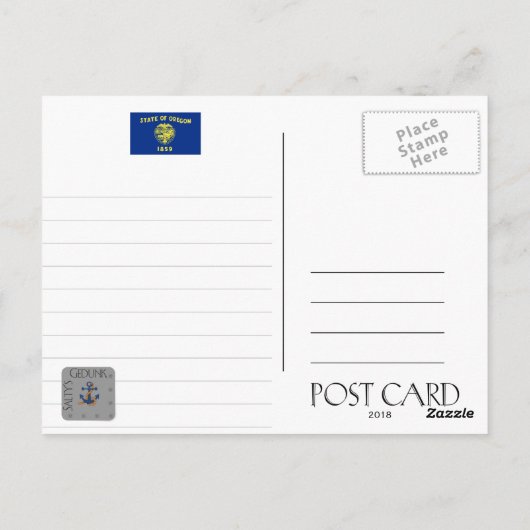 vuurtoren van de rivier de Coquille - Oregon Briefkaart (Achterkant)