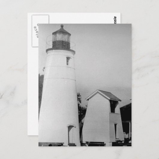 vuurtoren van de Tchefuncte River Range 2 Briefkaart (Voorkant / Achterkant)