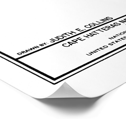 vuurtoren van de vuurtoren van Kaap Hatteras Poster (Hoek)