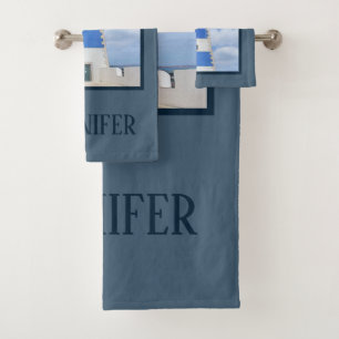vuurtoren van de waterverf bad handdoek
