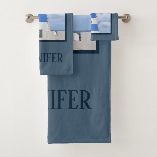 vuurtoren van de waterverf bad handdoek (Insitu)