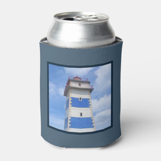 vuurtoren van de waterverf blikjeskoeler (Blikje Voorkant)