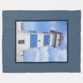 vuurtoren van de waterverf fleece deken (Voorkant (Horizontaal))