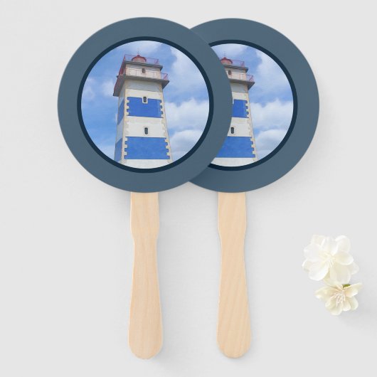 vuurtoren van de waterverf handwaaier (Voorkant en achterkant)