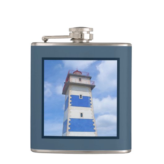 vuurtoren van de waterverf heupfles (Voorkant)