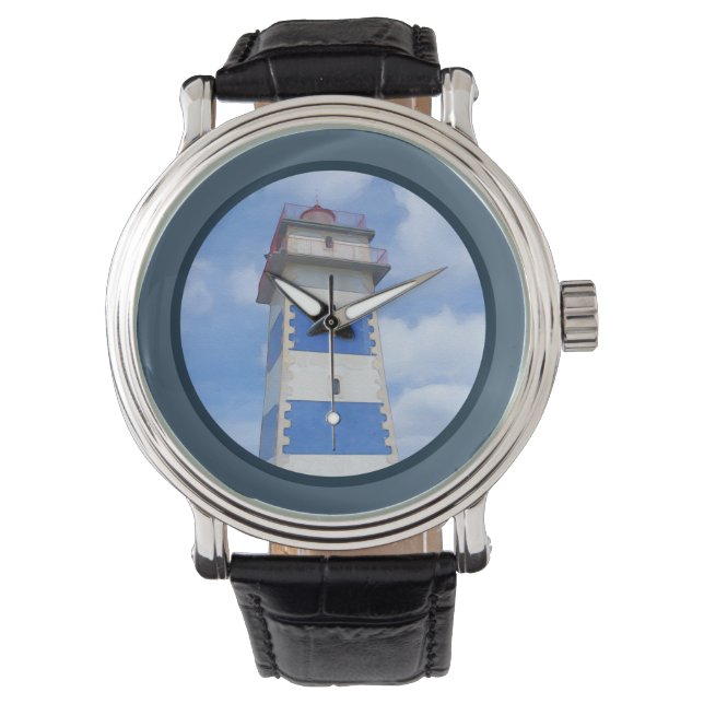 vuurtoren van de waterverf horloge (Voorkant)