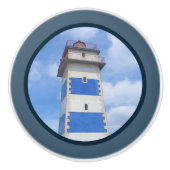 vuurtoren van de waterverf keramische knop (Voorkant)