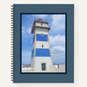 vuurtoren van de waterverf notitieboek
