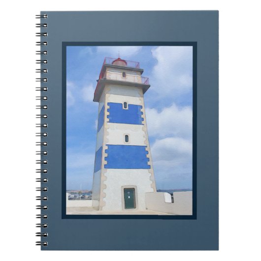 vuurtoren van de waterverf notitieboek (Voorkant)