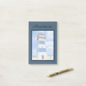 vuurtoren van de waterverf post-it® notes (Op bureau)