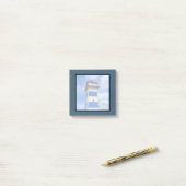 vuurtoren van de waterverf post-it® notes (Op bureau)