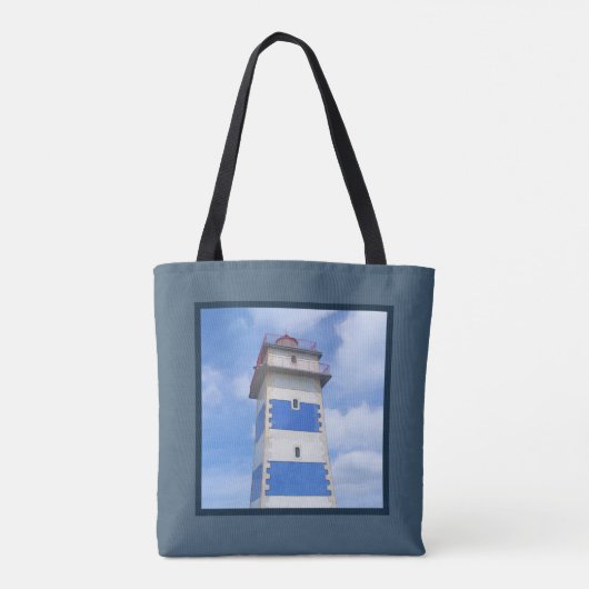 vuurtoren van de waterverf tote bag (Achterkant)