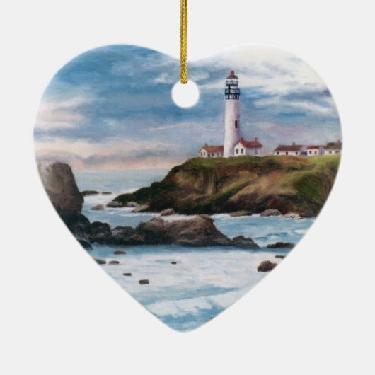 vuurtoren van duif keramisch ornament (Achterkant)