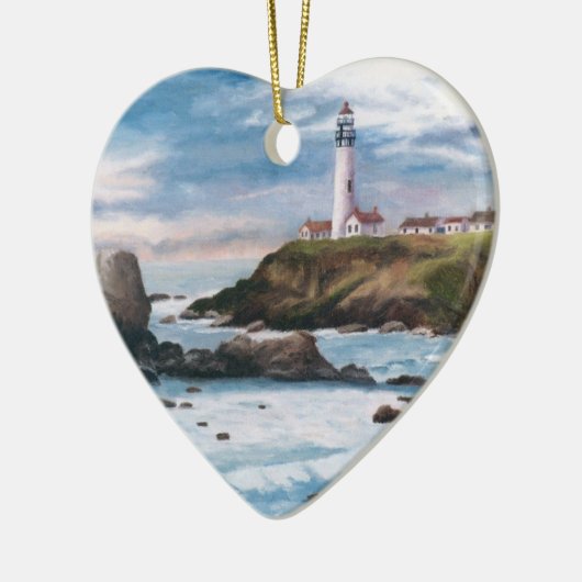 vuurtoren van duif keramisch ornament (Links)