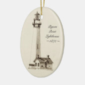 vuurtoren van duif keramisch ornament (Links)