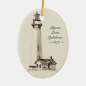 vuurtoren van duif keramisch ornament (Voorkant)