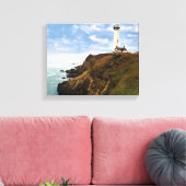 vuurtoren van duif Point | Californië Canvas Afdruk (Insitu (Woonkamer))