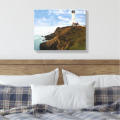 vuurtoren van duif Point | Californië Canvas Afdruk (Insitu (Slaapkamer))