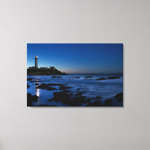 vuurtoren van duif Point   Half-moonbay, Ca Canvas Afdruk