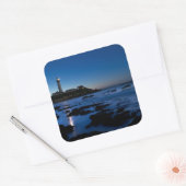 vuurtoren van duif Point | Half-moonbay, Ca Vierkante Sticker (Envelop)