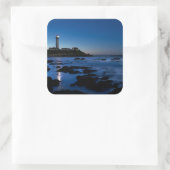 vuurtoren van duif Point | Half-moonbay, Ca Vierkante Sticker (Tas)
