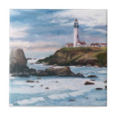 vuurtoren van duif tegeltje (Voorkant)