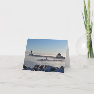 Vuurtoren van Duluth Minnesota Canal Park Notitiekaartje