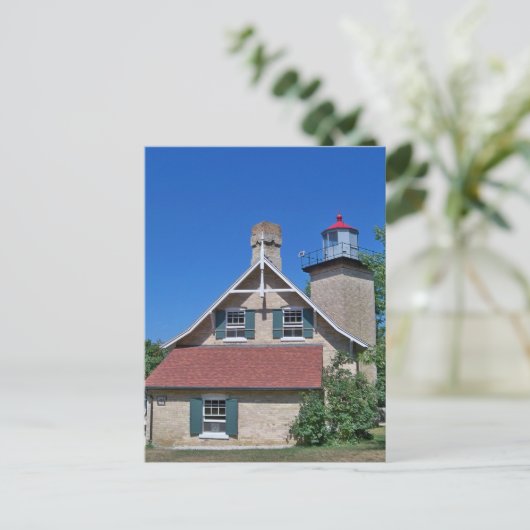 vuurtoren van Eagle Bluff Briefkaart (Staand voorkant)