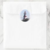vuurtoren van East Quoddy Ronde Sticker (Tas)