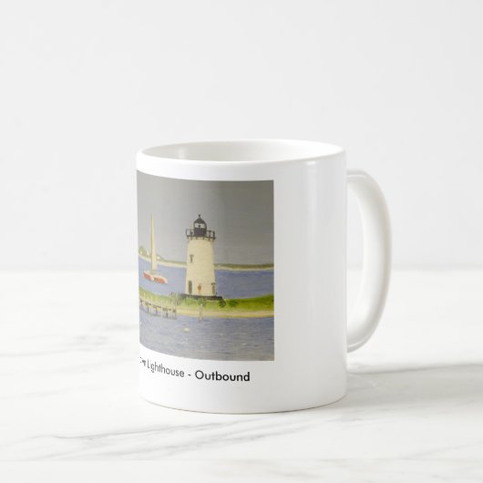 vuurtoren van Edgartown - Uitgaand Koffiemok (Voorkant rechts)