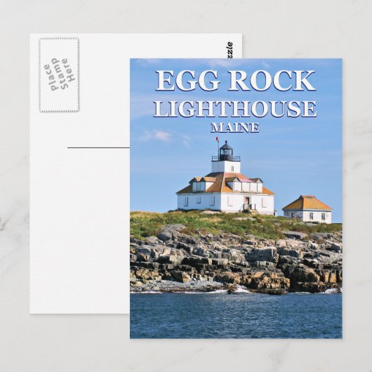 vuurtoren van Egg Rock, Briefkaart van Bar Harbour (Voorkant / Achterkant)